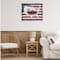 Stupell Industries Farmhouse American Flag Floater Framed Art